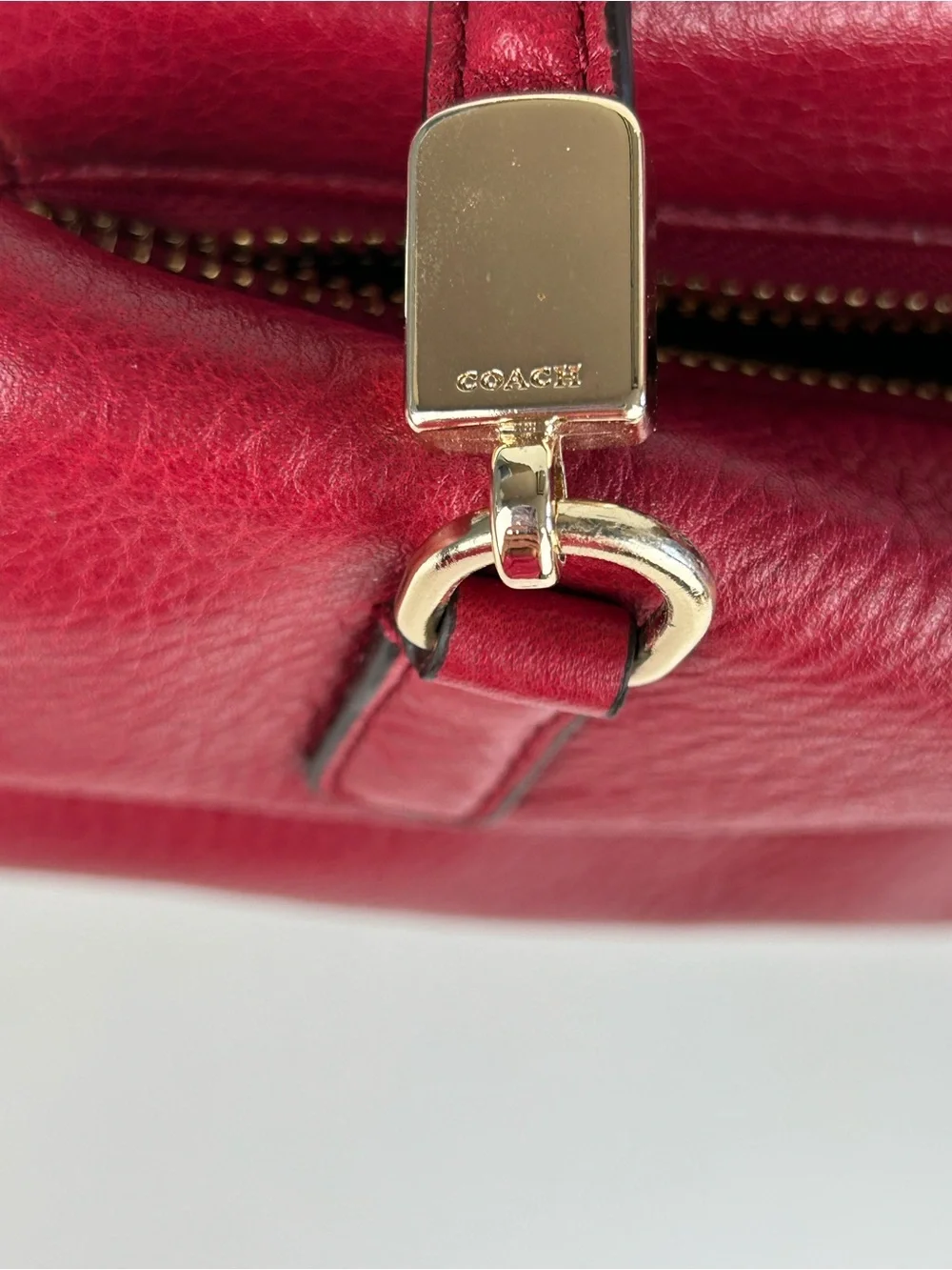 COACH MADISON MINI SATCHEL RED GOLD HARDWARE